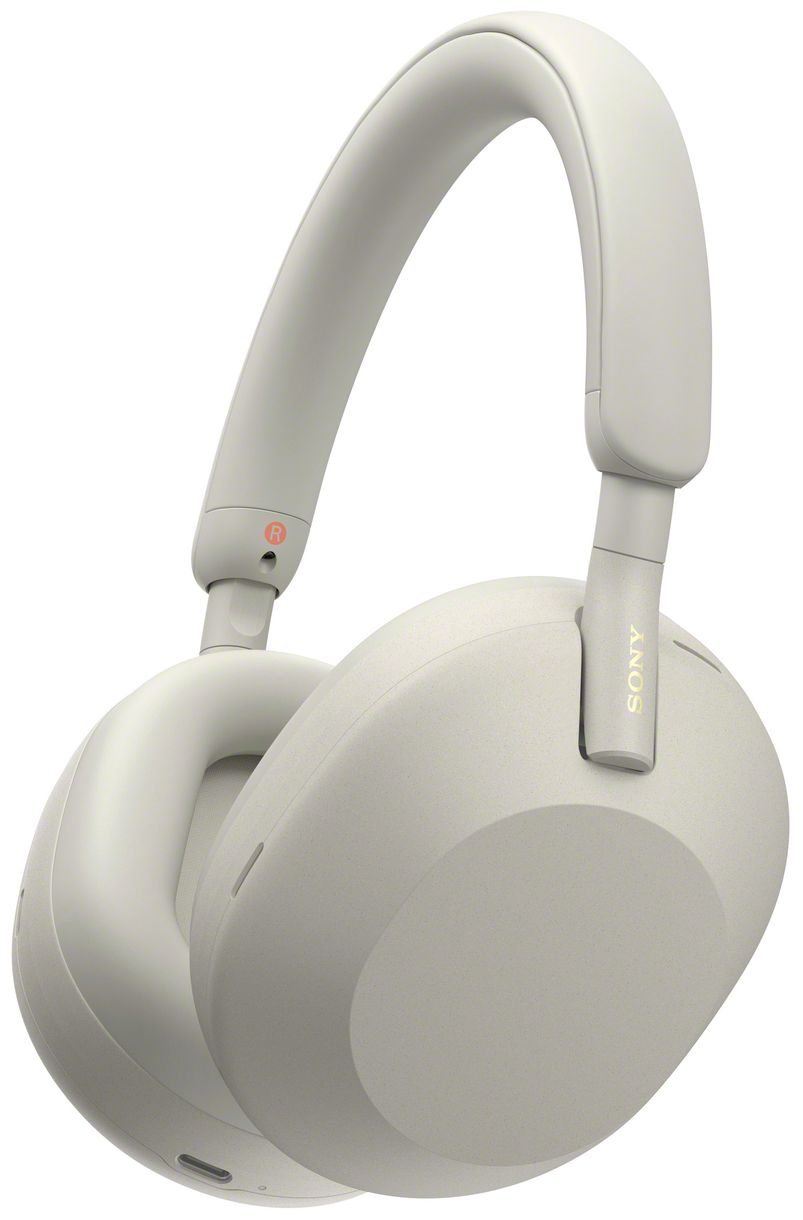 WH-1000XM5 Ohraufliegender Bluetooth Kopfhörer kabelgebunden&kabellos 40 h Laufzeit (Silber, Weiß) 