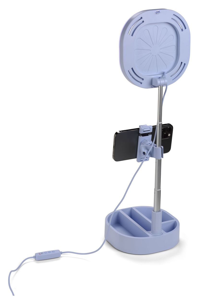 Selfie Ring Mirror 162 mm Universal  (Hellblau) 