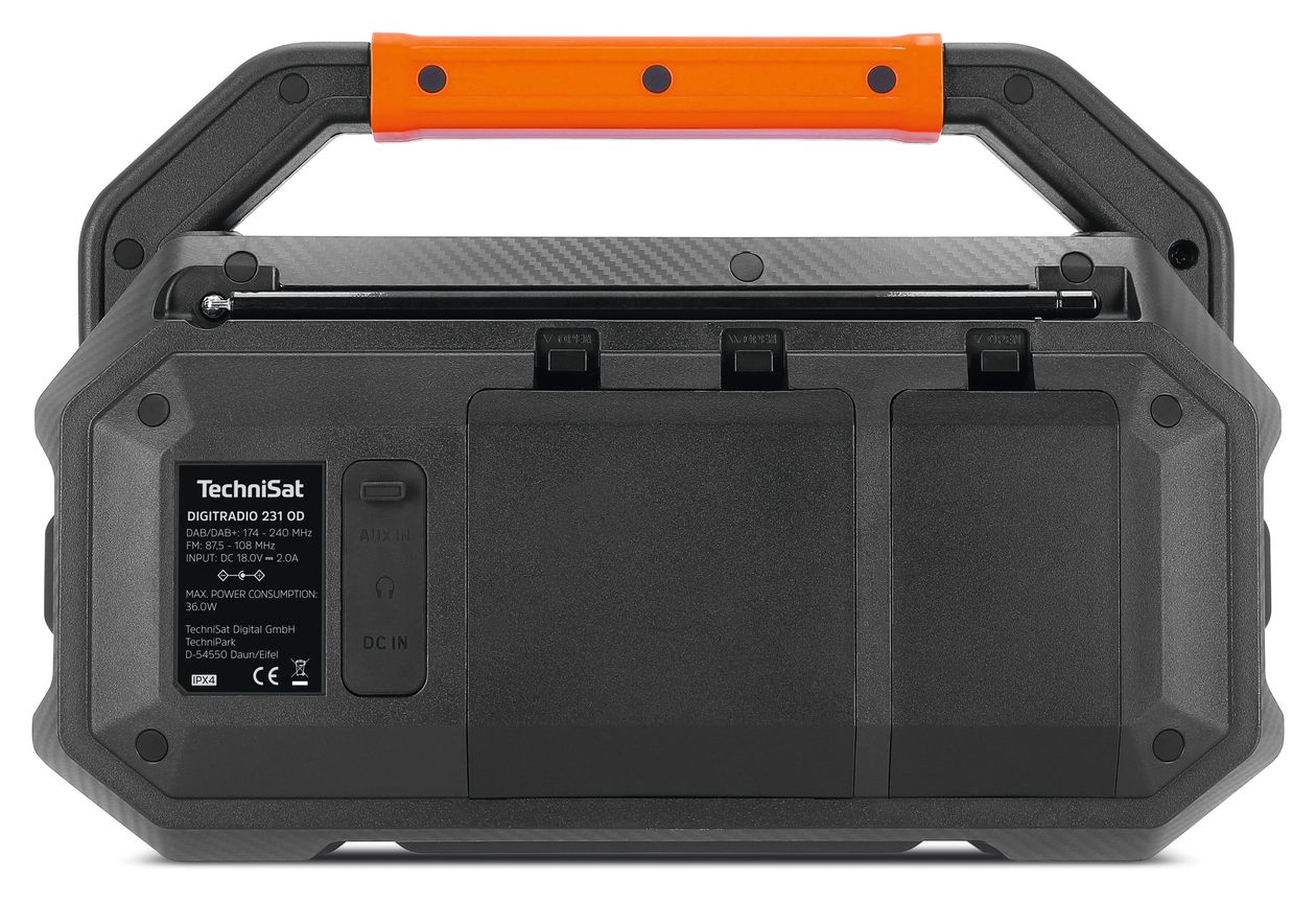 DigitRadio 231OD Bluetooth DAB+, FM Radio Tragbar IPX4  (Schwarz) 