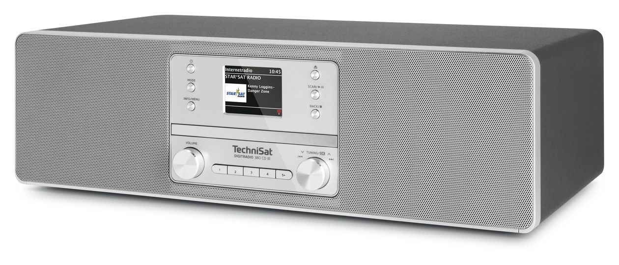 Digitradio 380CD IR Bluetooth DAB+, FM Radio Internet  (Silber) 