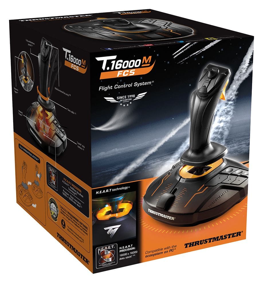 T-16000M FC S Analog / Digital Flightstick für PC  (Schwarz, Orange) 