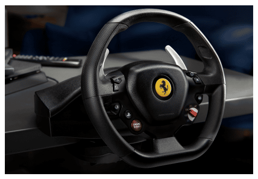T80 Ferrari 488 GTB Edition Digital Lenkrad + Pedale PlayStation 4 Kabelgebunden (Schwarz) 