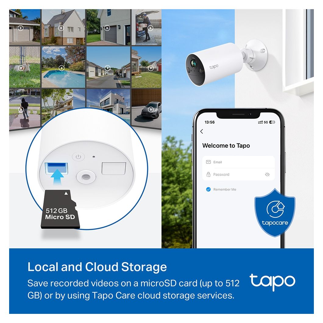 Tapo C410 2304 x 1296 Pixel IP-Sicherheitskamera IP65 Außen Nachtsicht  (Weiß) 