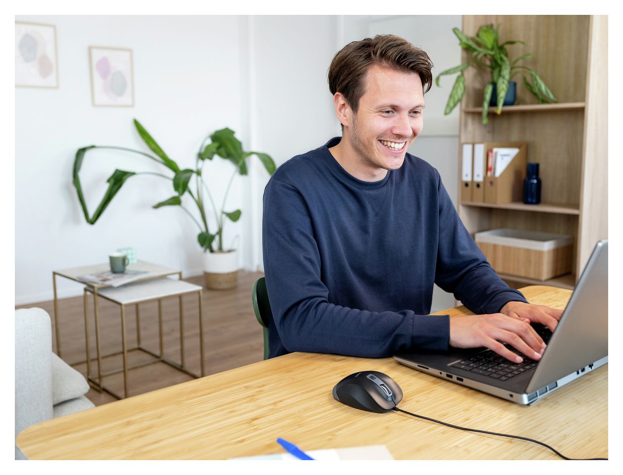 Fyda 5000 DPI Büro Maus Optisch  (Schwarz) 