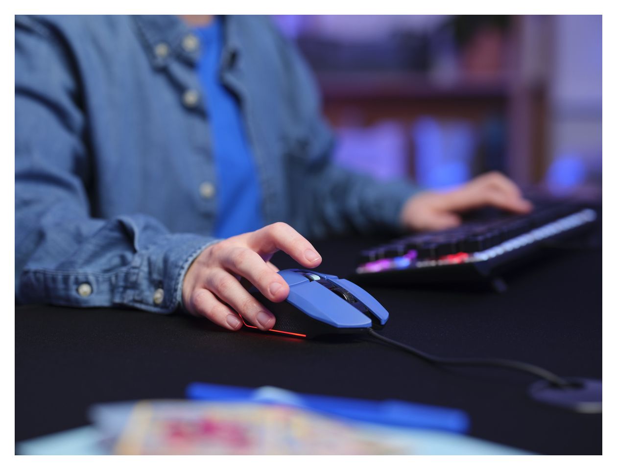 GXT 109B Felox 6400 DPI Gaming Maus  (Blau) 