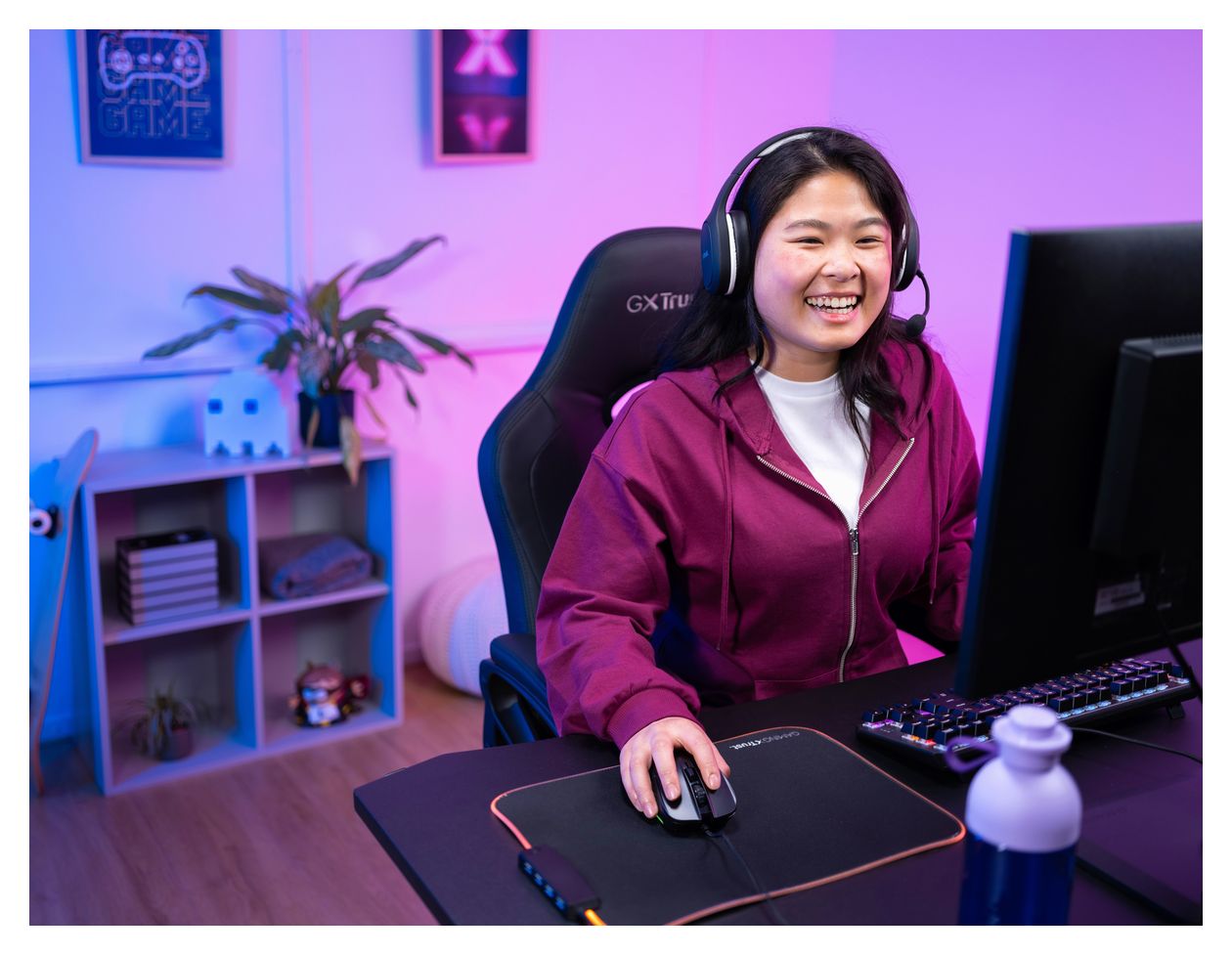 GXT 922 YBAR 7200 DPI Gaming Maus Optisch  (Schwarz) 