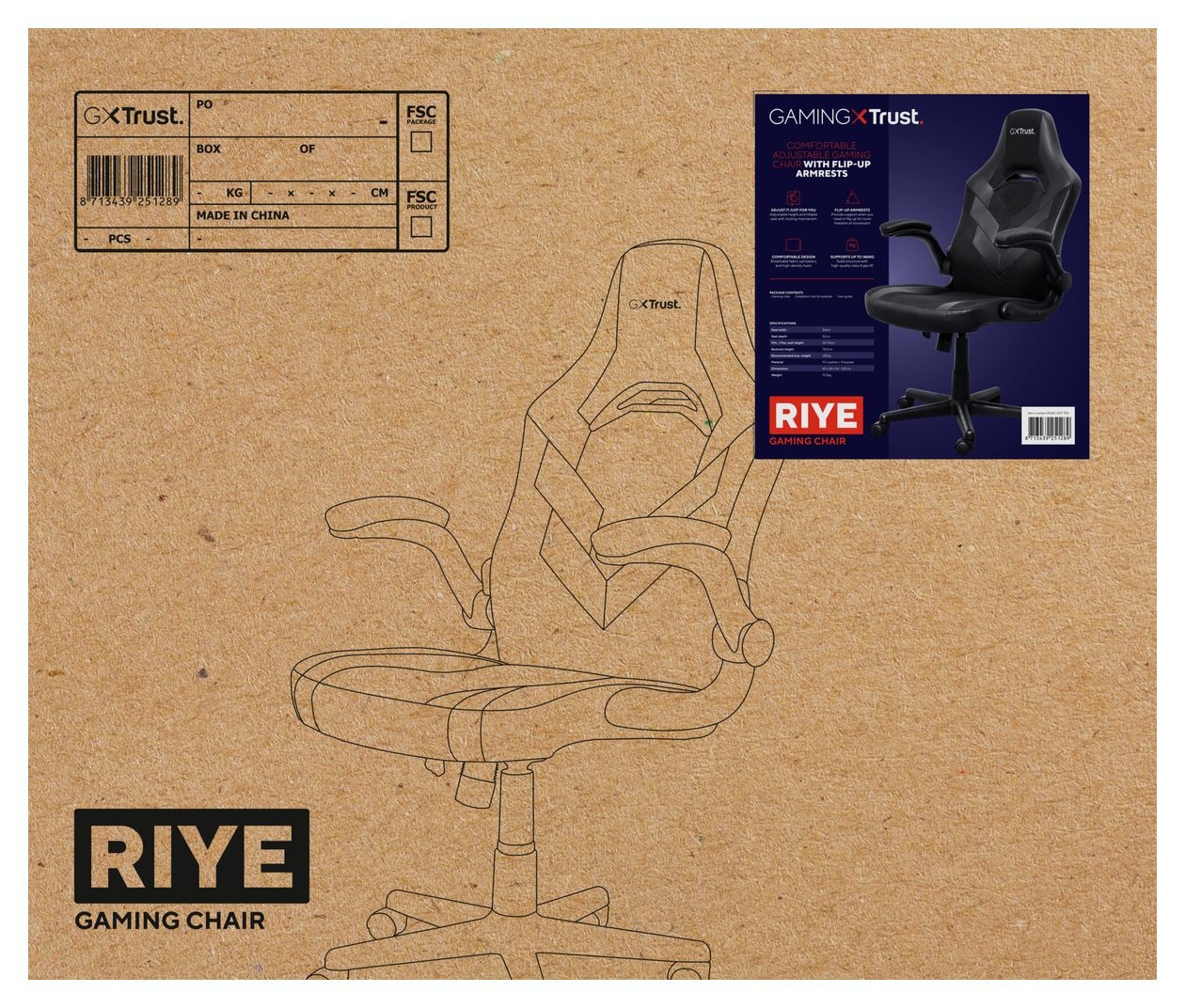 GXT703 Riye Gamingstuhl bis 140 kg 