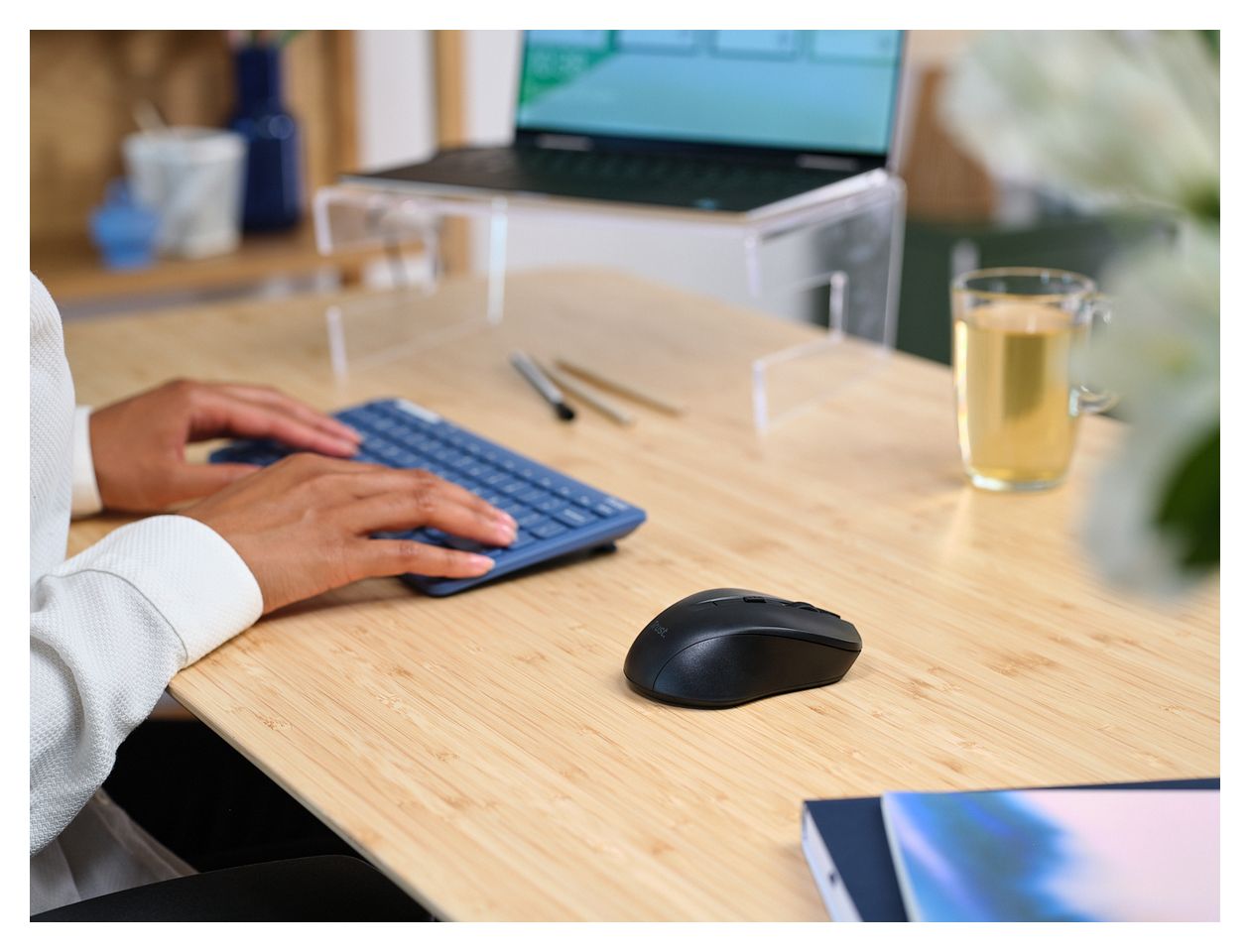 Mydo 1800 DPI Büro Maus Optisch  (Schwarz) 