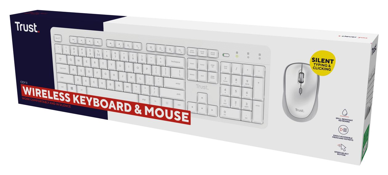 Ody II Heimbüro Tastatur RF Wireless  (Weiß) 