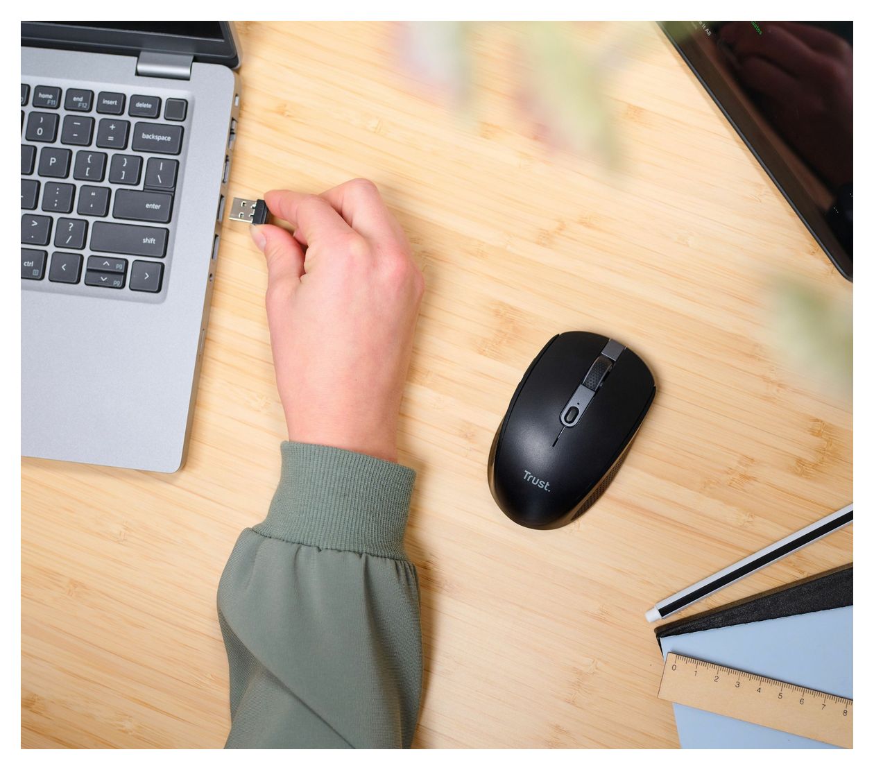 OZAA COMPACT Eco 3200 DPI Büro Maus Optisch  (Schwarz) 