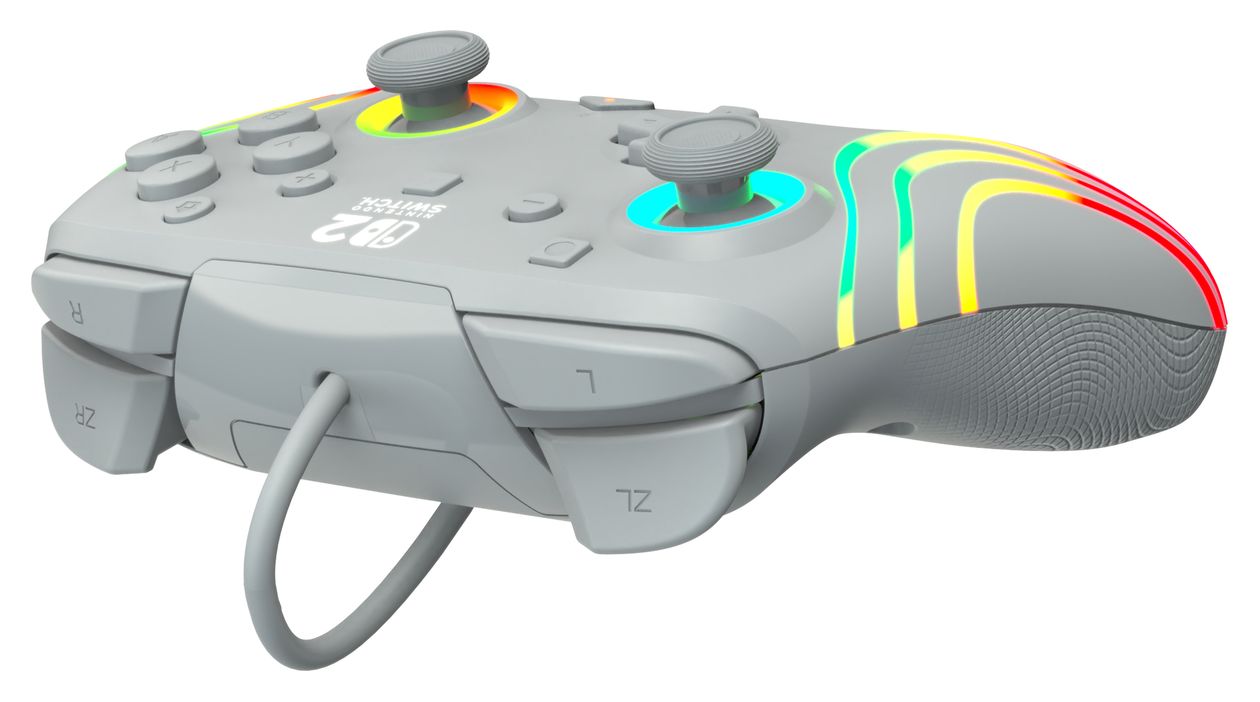 Afterglow Wave Wired Controller Gamepad für Nintendo Switch, Nintendo Switch 2, Nintendo Switch OLED  (Grau) 