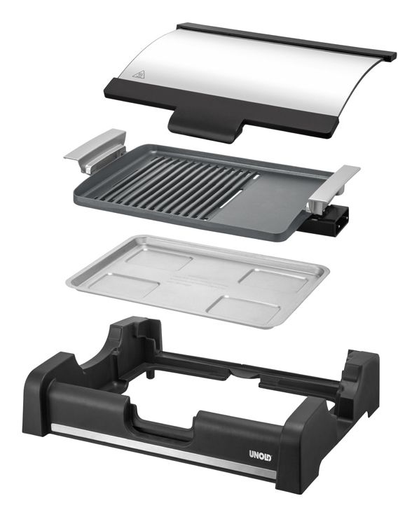 58535 BBQ Edel 1650 W mit 354 x 254 mm Fläche  (Schwarz) 