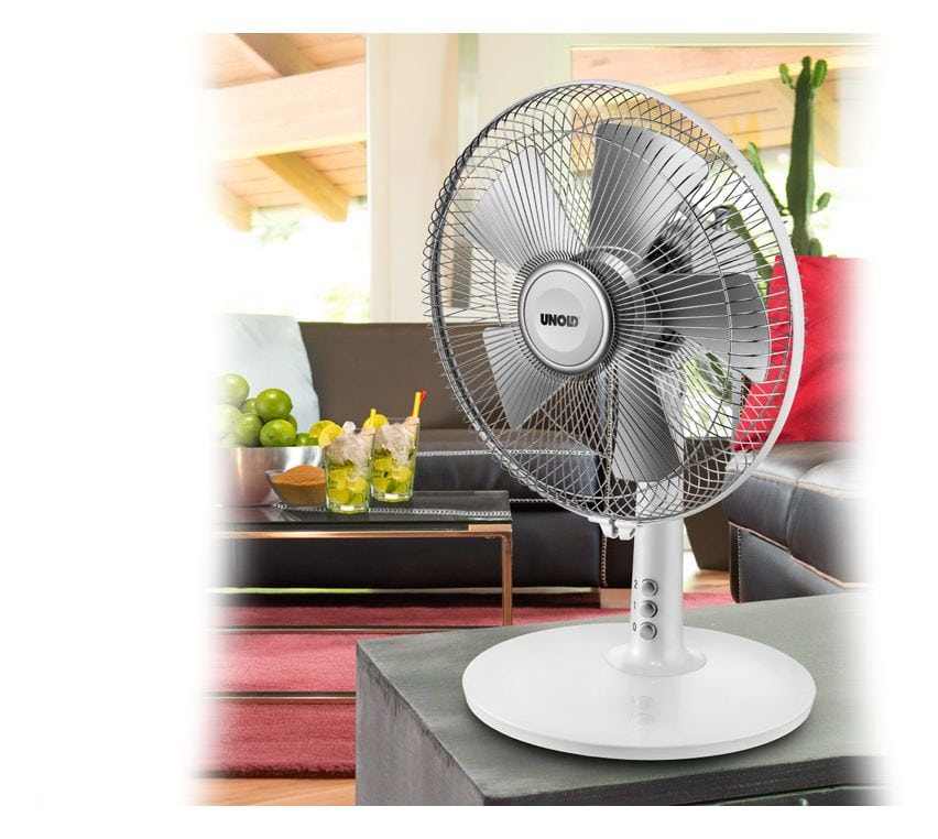 Silverline Ventilator Tisch neigbar  (Silber, Weiß) 