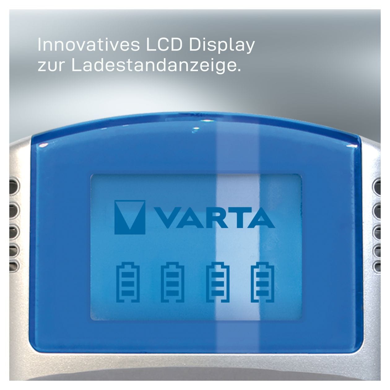 Akku Ladegerät, inkl. 4X AA 2600mAh, Batterieladegerät für wiederaufladbare AA/AAA, LCD Charger, mit USB Kabel & 12V Adapter 