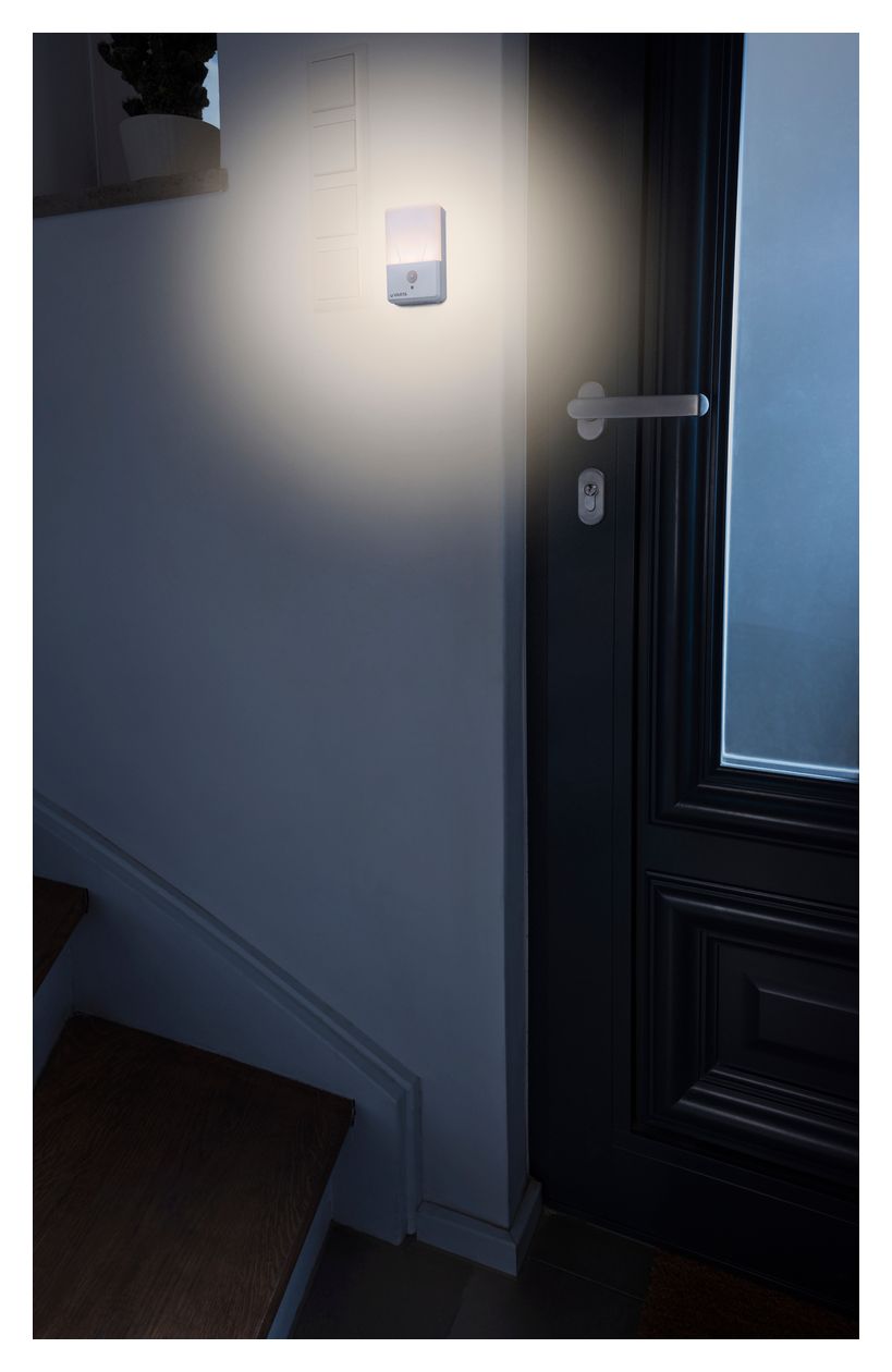 Motion Sensor Night Light Twin Pack Warmweiß Batterie  (Weiß) 