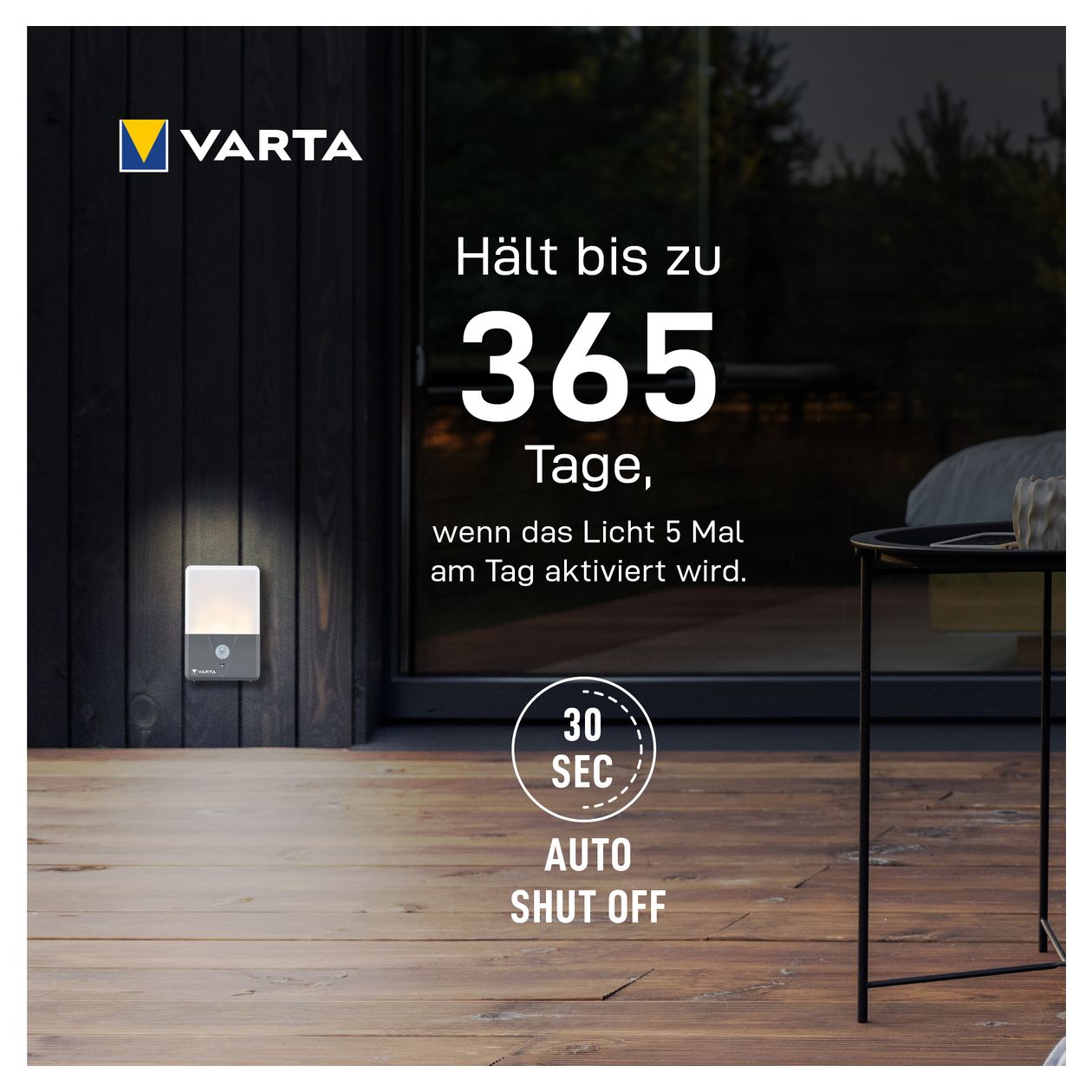 Motion Sensor Outdoor Light Twin Pack LED Wandbeleuchtung für den Außenbereich Warmweiß Batterie 