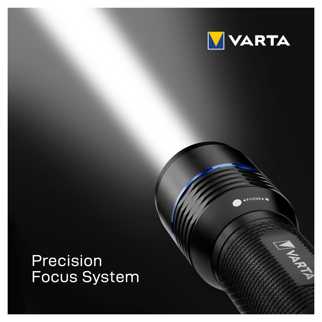 Night Cutter Pro F20R Hochleistungs-LED-Taschenlampe (1000lm, wasserdicht IP67, Luftfahrtaluminium, Präzisionsfokus, inkl. Schlüsselband) schwarz für den professionellen Einsatz, Outdoor oder Haushalt 