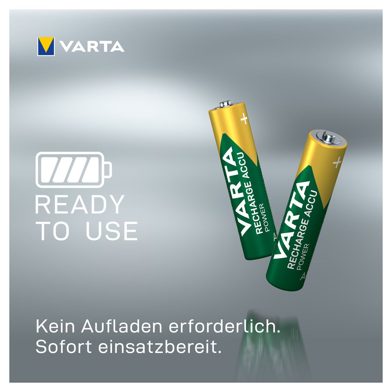 Recharge Accu Power AAA 1000 mAh 4er-Pack (vorgeladener NiMH-Akku, Micro, wiederaufladbarer Akku, gebrauchsfertig) 