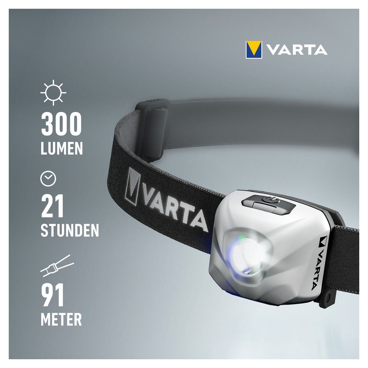 Stirnlampe LED, wiederaufladbare Kopflampe, Outdoor Sports Ultralight H30R, extrem leicht, spritzwassergeschützt, inkl. Micro-USB Kabel, ideal für Camping, Joggen, Wandern, weiß 
