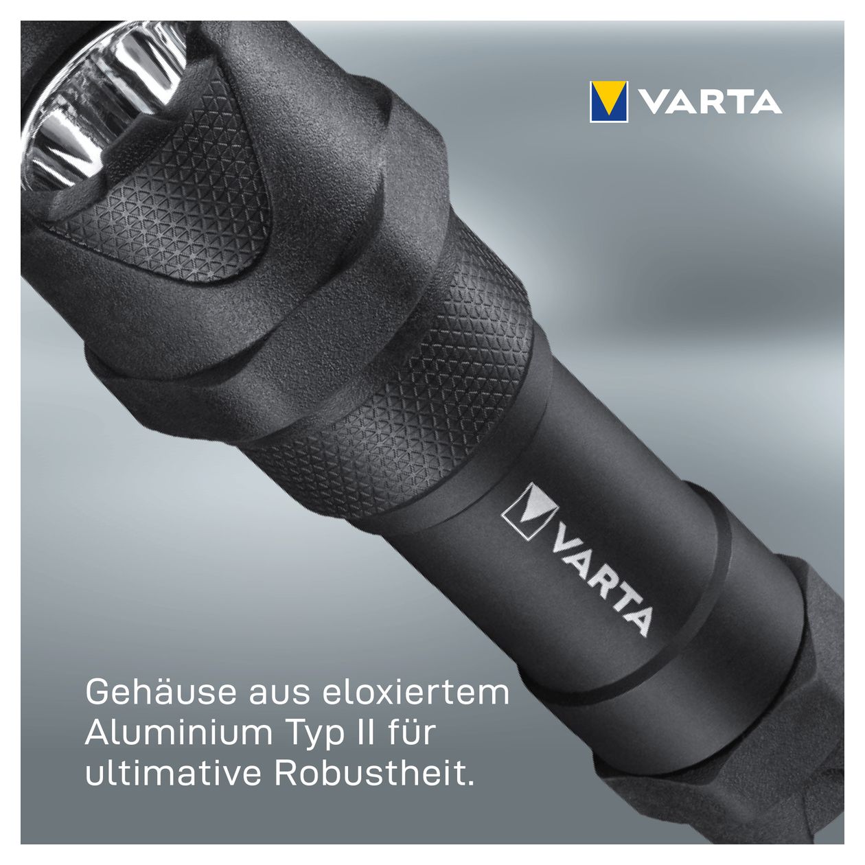 Taschenlampe LED 6 Watt inkl. 3x AAA Batterien, Indestructible F10 Pro Leuchte, Lampe, Arbeitsleuchte mit zwei Leuchtmodi, extrem robuste Taschenleuchte, klein, wasser- und staubgeschützt 