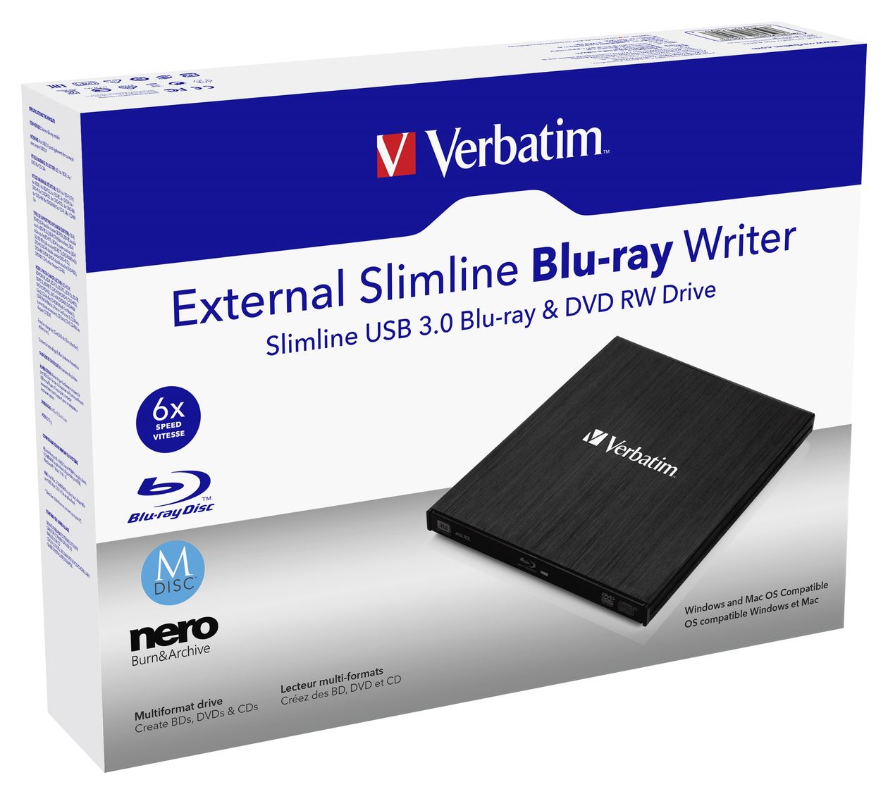43890 Slimline externer Blu-ray Brenner 
