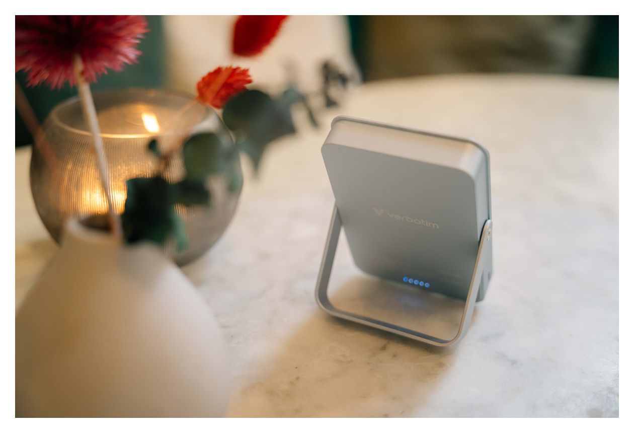Charge 'n' Go Magnetic Wireless 10000 mAh Powerbank USB Typ-C Kabelloses Laden  (Grau) 