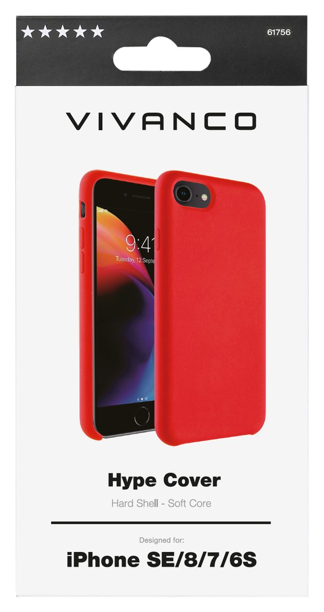 Hype Cover für Apple iPhone SE (2.Gen), iPhone 8, iPhone 7, iPhone 6s  (Rot) 