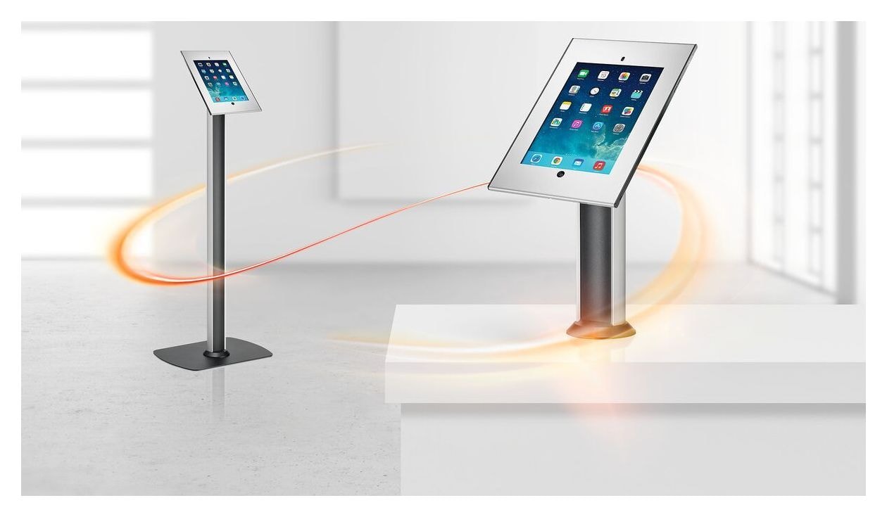 PTS1213 TabLock aus Aluminium, Stahl für Apple iPad Air 1 / 2 & iPad Pro 9.7 bis 24,6 cm (9.7")  (Silber) 