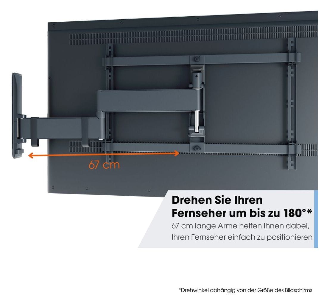 TVM3645 schwenkbare Wand Halterung 180° bis 195,6 cm (77") 35 kg 0 - 20° neigbar 