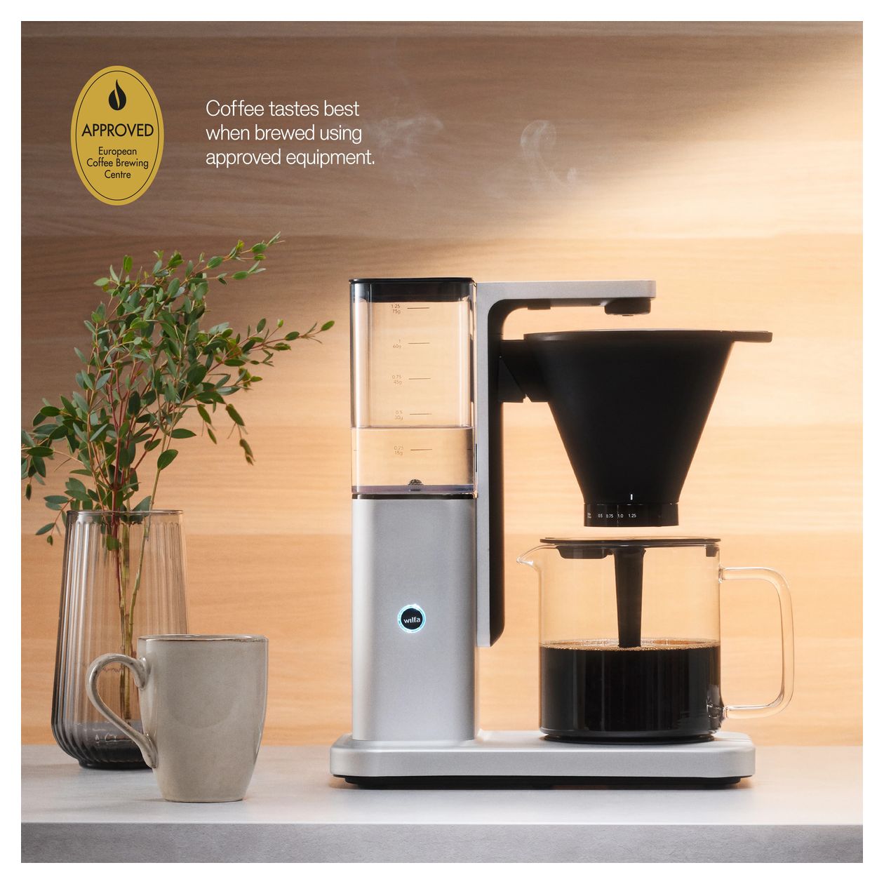 CM10APA-M125 10 Tassen Filterkaffeemaschine 1,2 l (Aluminium, Schwarz, Transparent) 