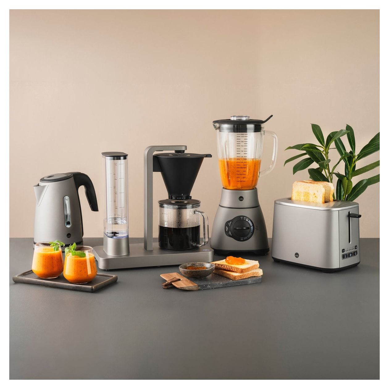 Performance CM7T-125 10 Tassen Filterkaffeemaschine 1,2 l  (Grau) 