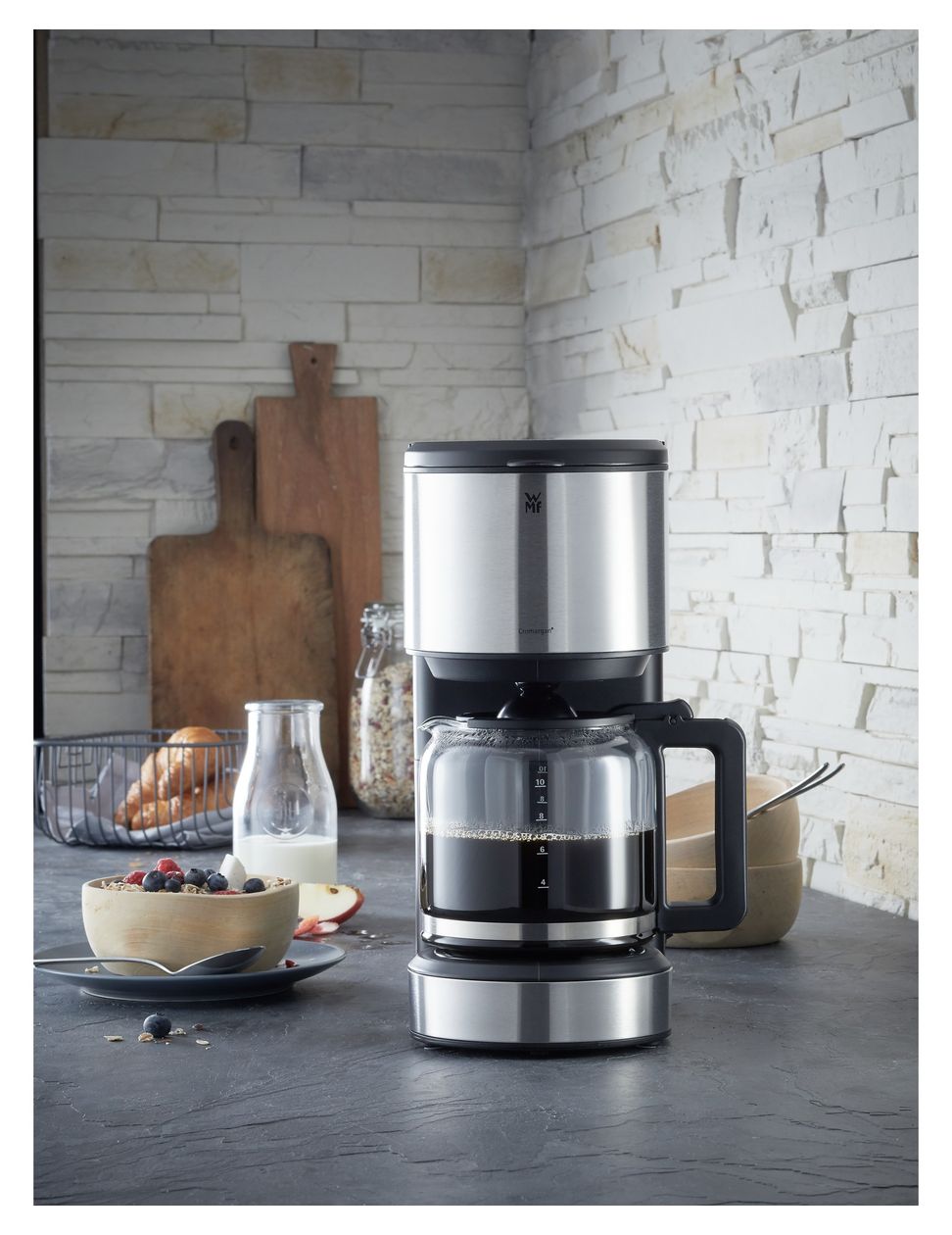 Stelio 10 Tassen Filterkaffeemaschine 1,2 l  (Edelstahl) 