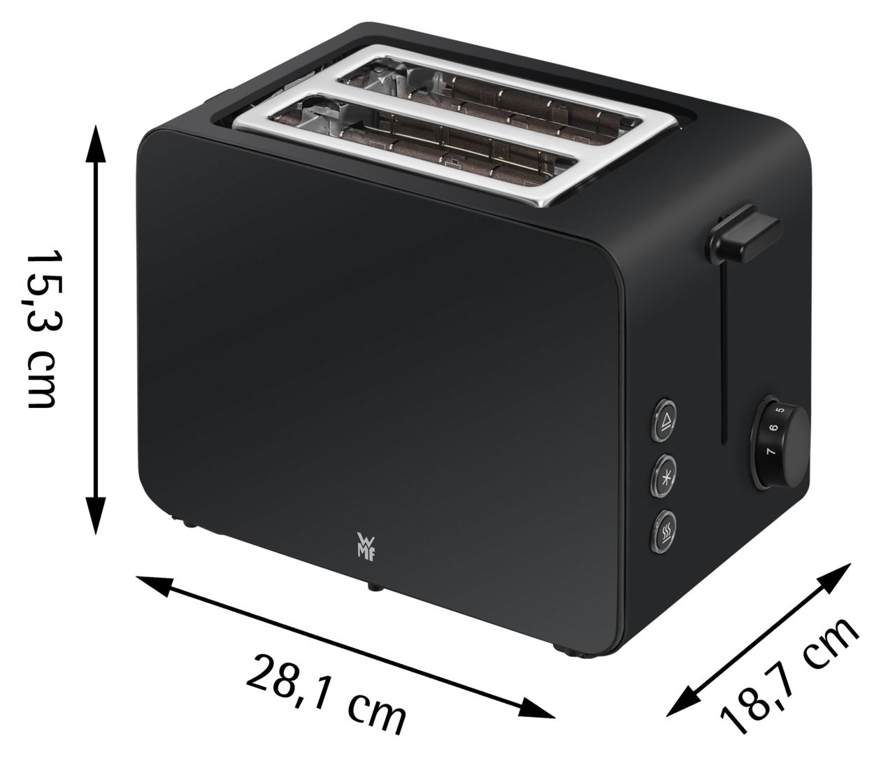 Stelio Toaster 1050 W 2 Scheibe(n) 7 Stufen  (Schwarz) 