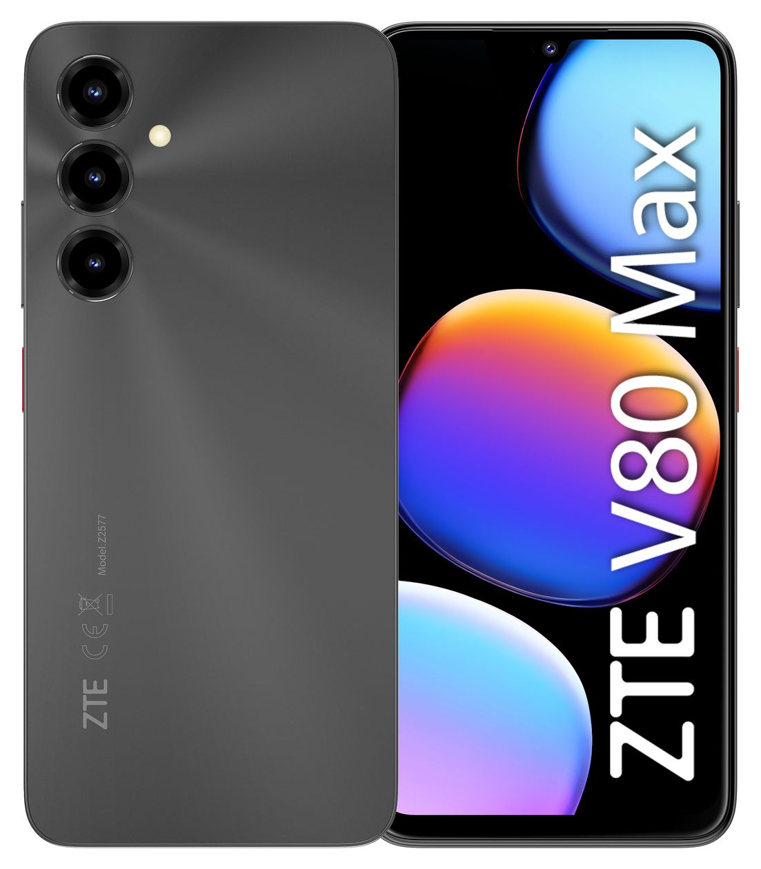 V80 Max 128 GB 4G Smartphone 17,5 cm (6.9 Zoll) Android 50 MP Dreifach Kamera Dual Sim WiFi 5 (Space Black) 