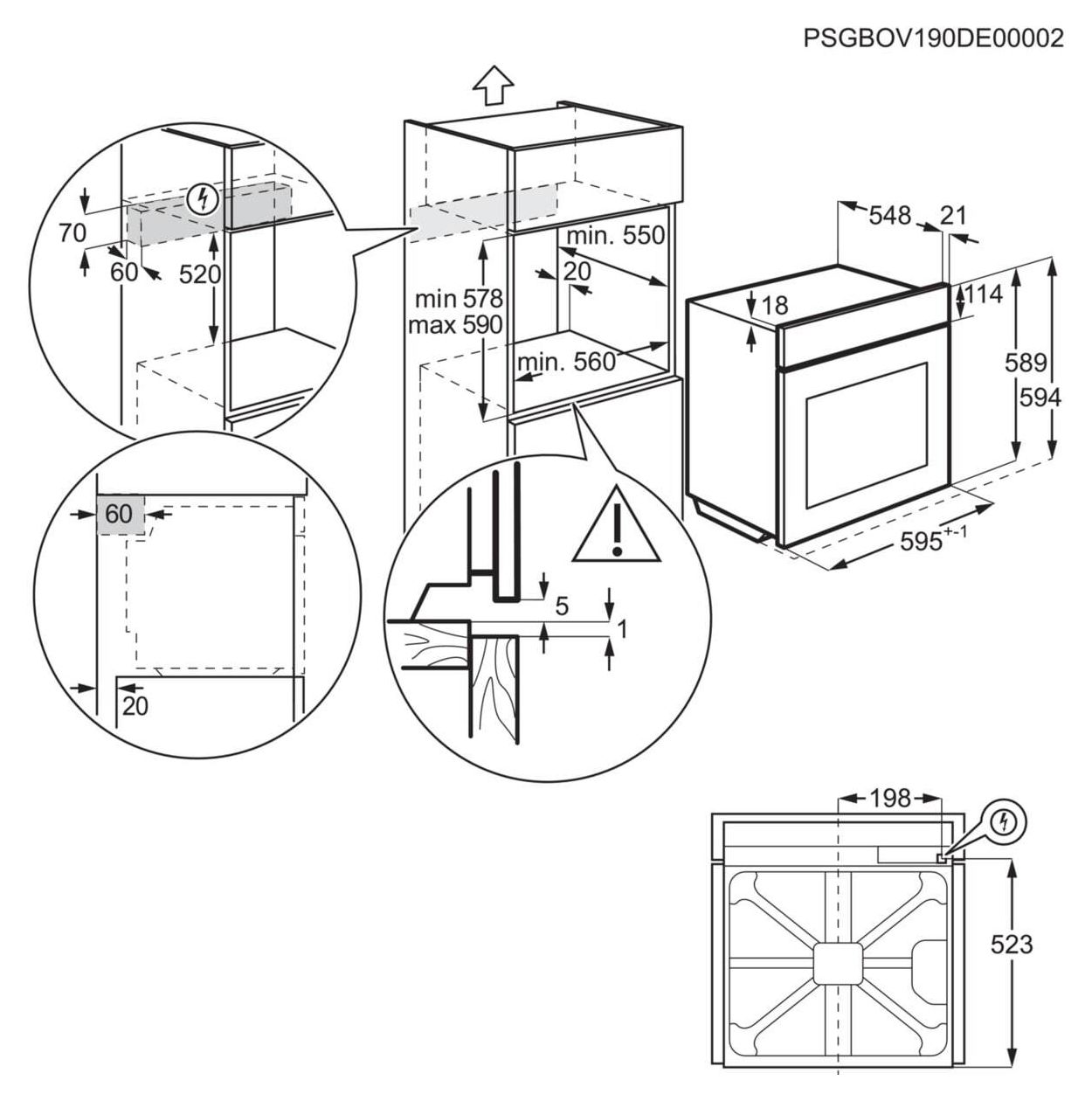 Serie 7000 TR7PB73FSB Einbaubackofen groß Dampfgaren AutoClean 