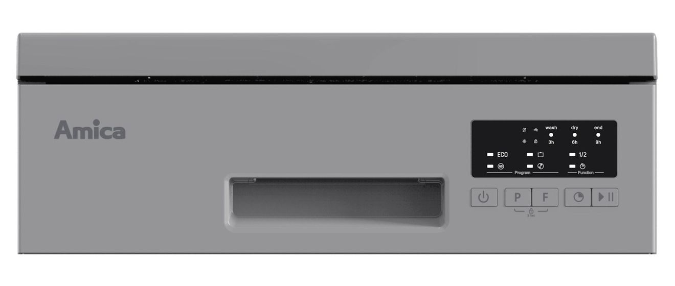 GSP 539 460 45 cm Geschirrspüler freistehend leise 11 Maßgedecke aquaStop Funktion (Silber) 