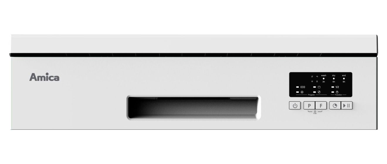 GSP 543 450 W 60 cm Geschirrspüler freistehend leise 13 Maßgedecke aquaStop Funktion Mini Active (Weiß) 