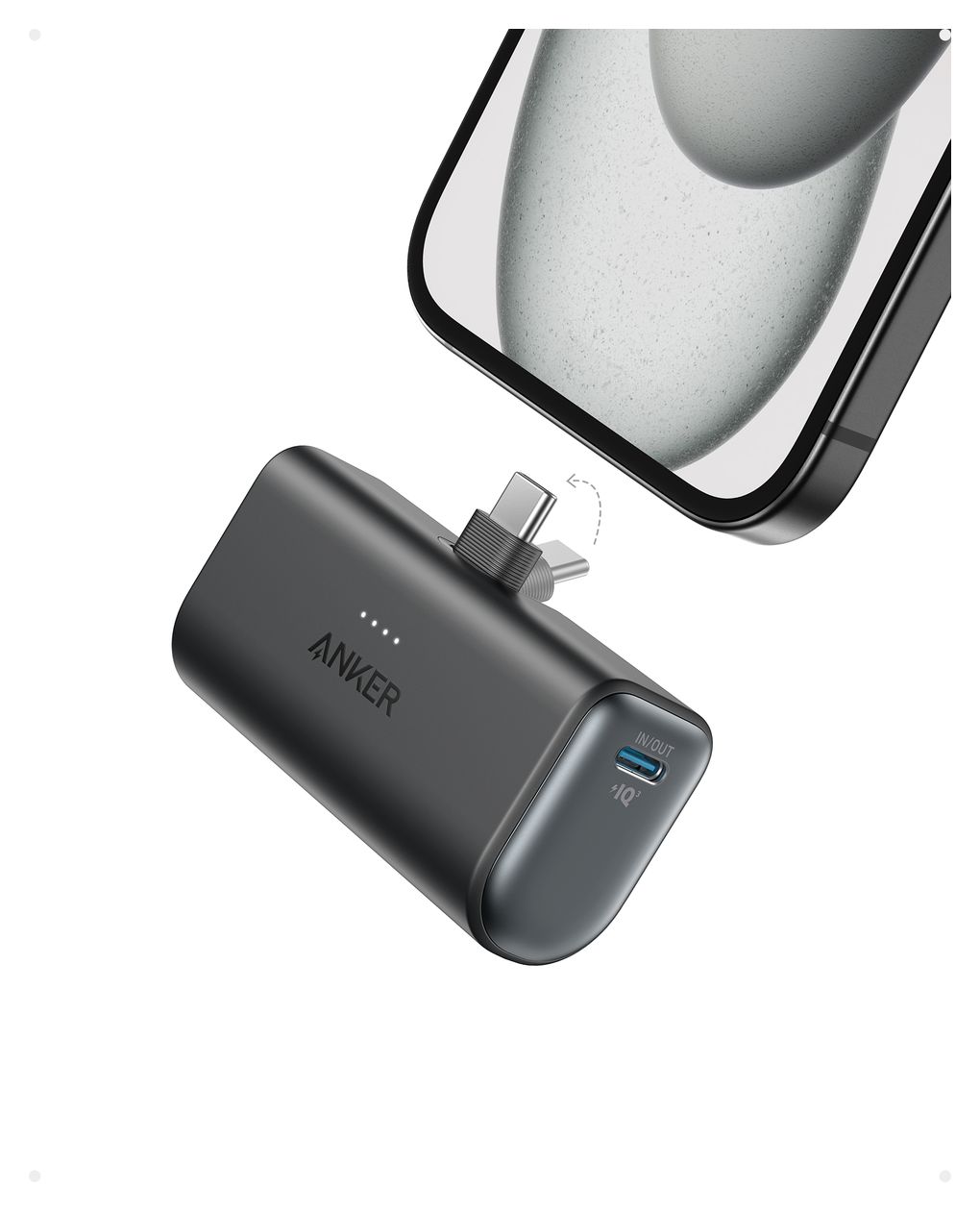 Nano 5000 mAh Powerbank USB Typ-C  (Schwarz) 