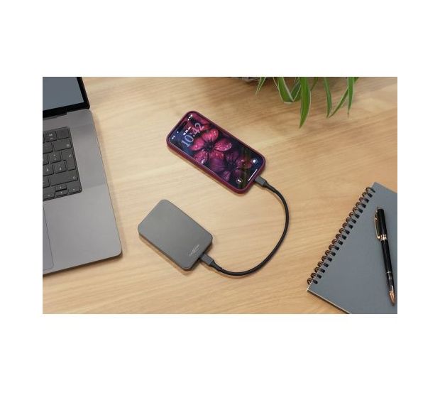 1700-0198 5000 mAh Powerbank USB Typ-C Kabelloses Laden  (Anthrazit) 
