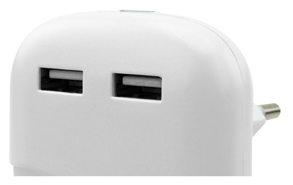 NL15AC + 2USB Sensor Nachtlicht LED Warmweiß (3000K) Warmweiß AC, USB 