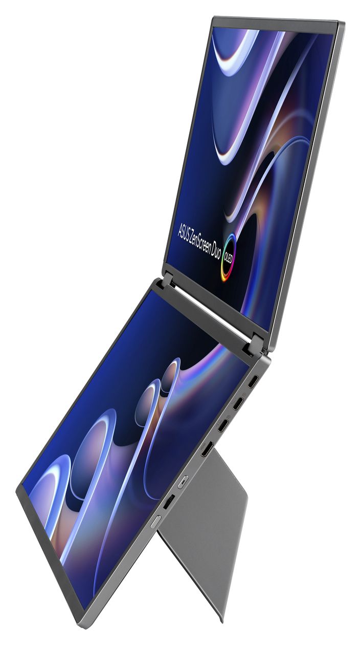ZenScreen Duo OLED MQ149CD WUXGA Monitor 35,6 cm (14 Zoll) 16:10 1 ms 400 cd/m²  (Silber) 