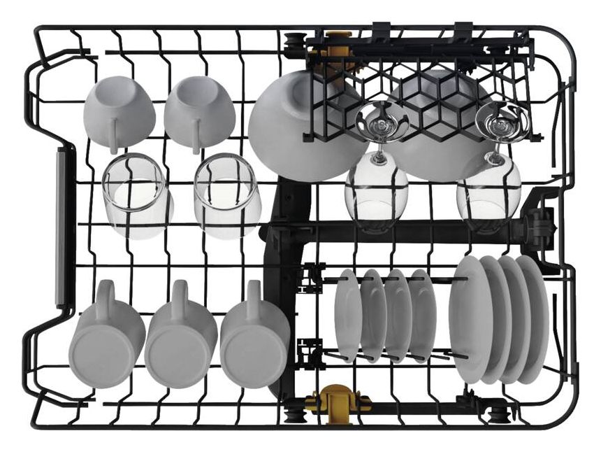 BKRUAS 45 cm Geschirrspüler vollintegriert (ohne Front) Sehr leise 10 Maßgedecke ActiveDry 