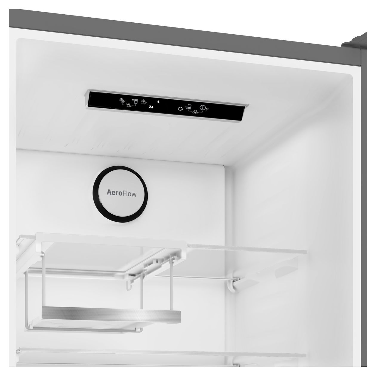 B7RCNE367HG 210 l / 106 l Kühl-Gefrierkombi freistehend NoFrost 136 kWh Jahr  (Grau) 