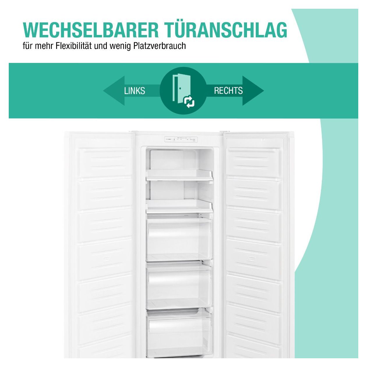 GS7343 161 l Gefrierschrank 166 kWh Jahr NoFrost  (Weiß) 