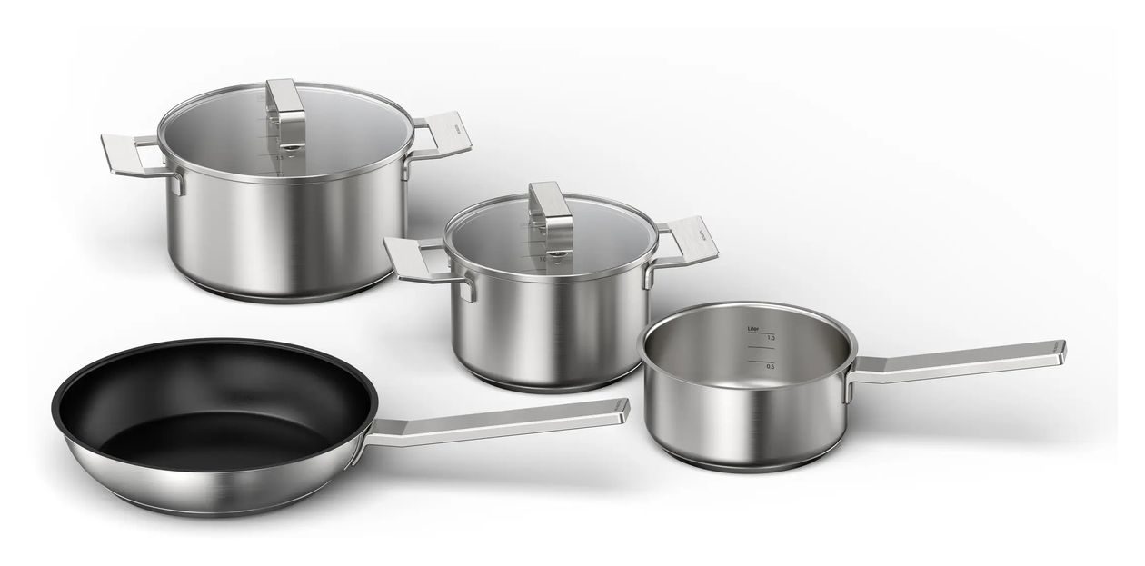HEZ9SE040 Kochgeschirr-Set 4-teilig  (Edelstahl) 