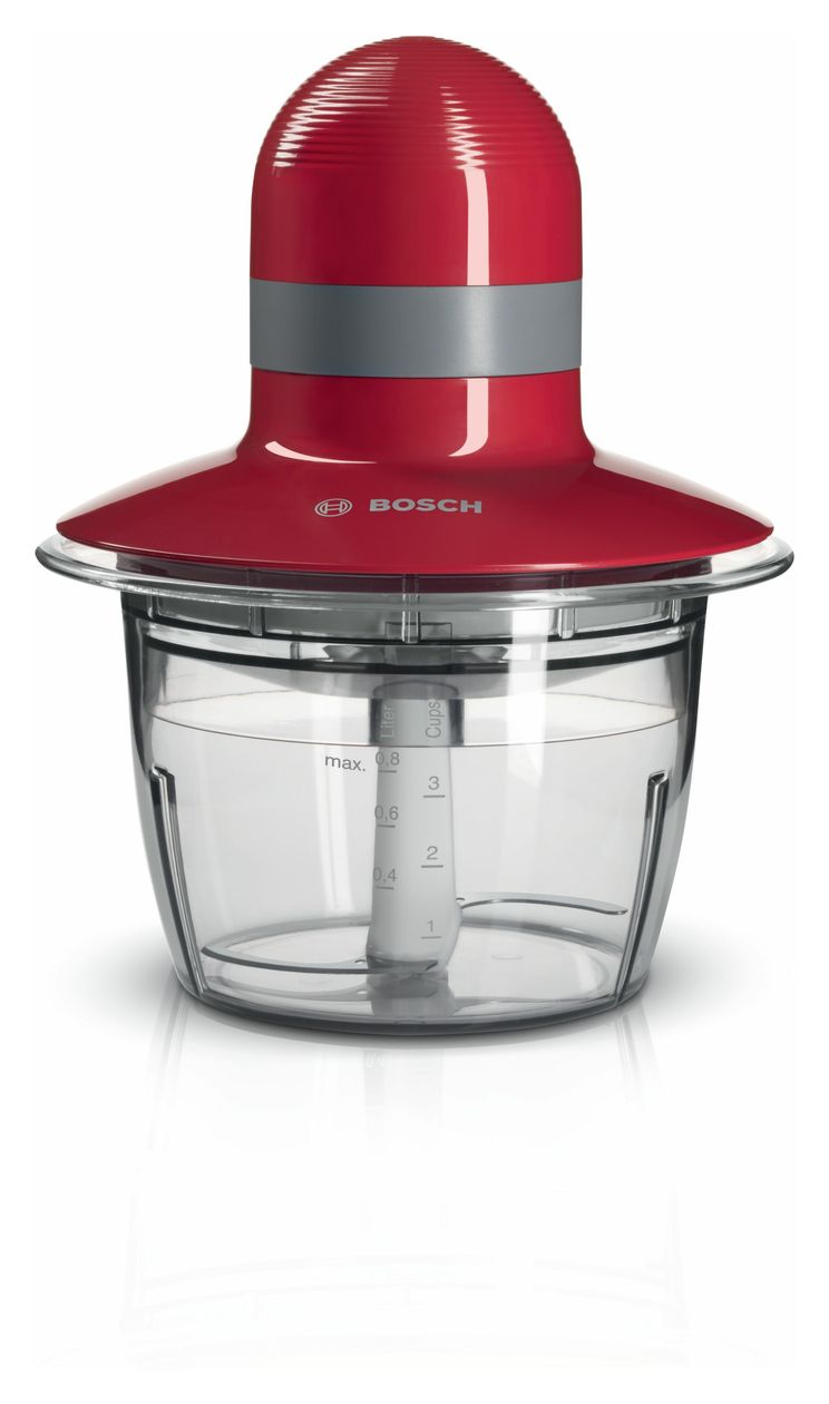 MMR08R2 Zerkleinerer 400 W 0,8 l Kunststoff Behälter  (Grau, Rot) 