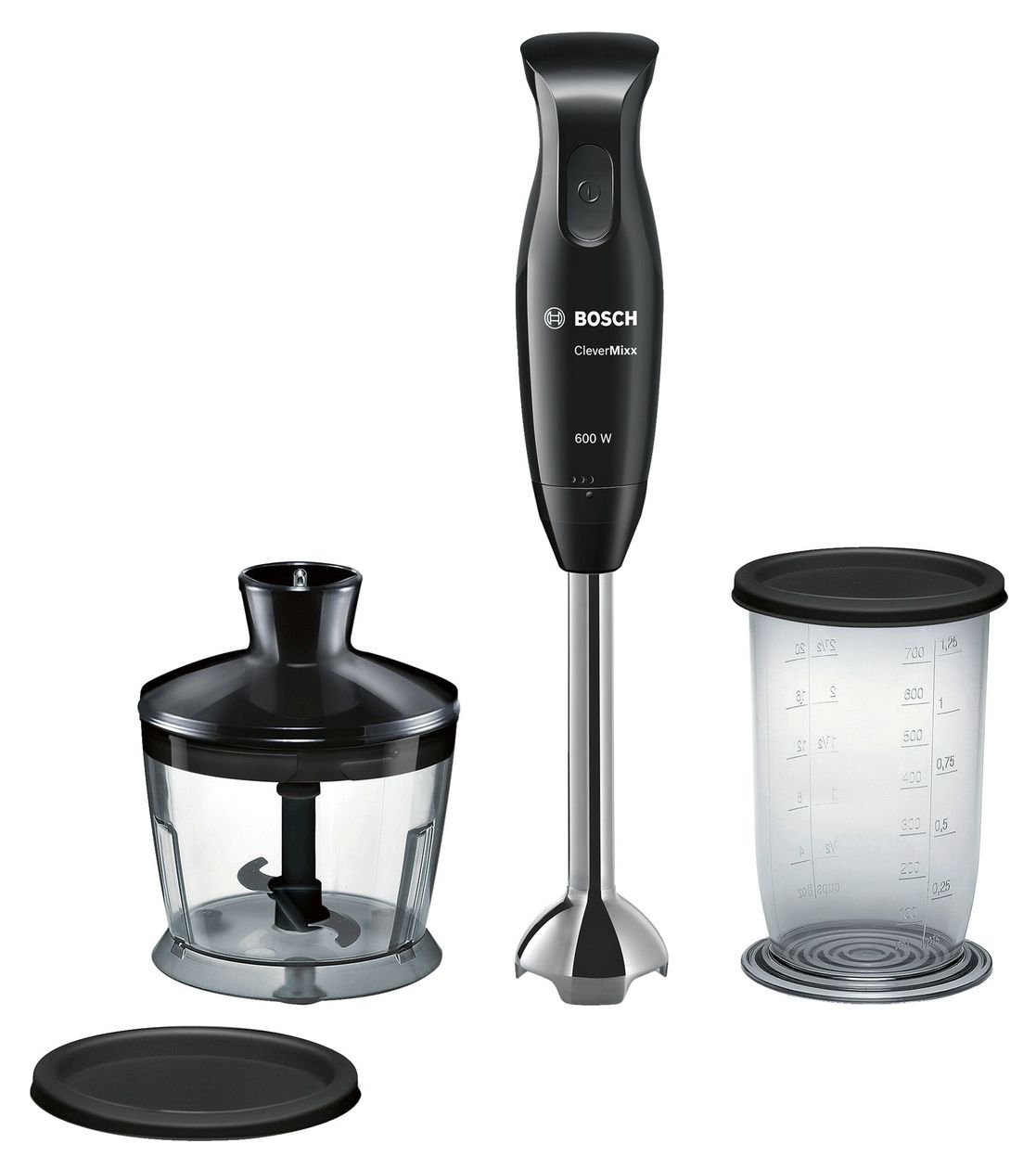 MSM2620B CleverMixx Standmixer 600 W (Schwarz, Transparent) 