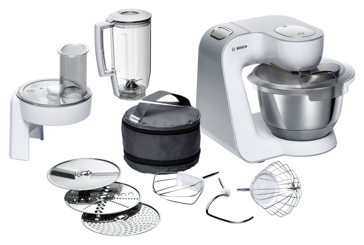 MUM58W20 1000 W Küchenmaschine 3,9 l  (Silber, Weiß) 