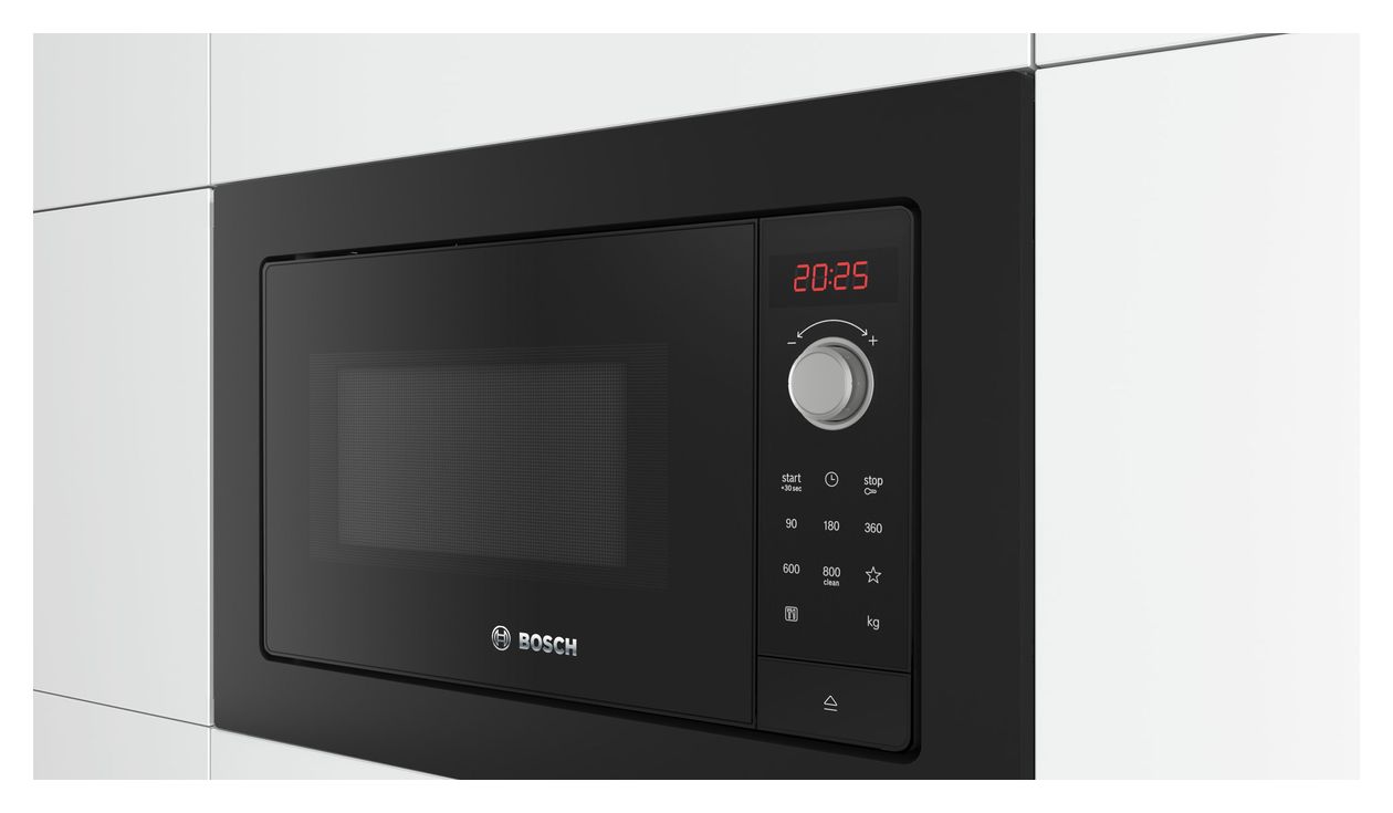 Serie 2 BFL623MB3 Einbau-Mikrowelle 800 W Größe: klein 5 Stufen (Schwarz) 