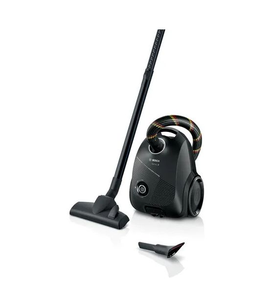 Serie 2 BGDS2CHAMP Bodenstaubsauger mit Staubbeutel 600 W Hygienefilter  (Schwarz) 